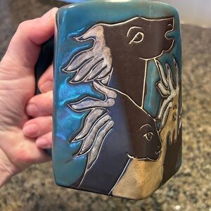 MARA STONEWARE COLLECTION - One 10 Ounce Mug Coffee Wild Horses Design